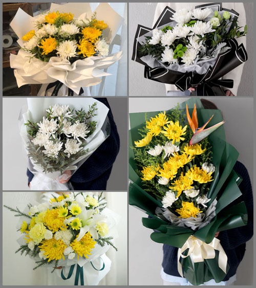 山东莱芜莱城区大王庄镇石屋子村白事花束代送